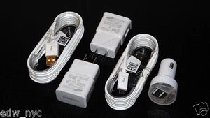 Nuevo cargador adaptador de pared y coche Samsung Galaxy Note 4, S3, S4, S6, sincronización de datos USB - Imagen 1 de 8