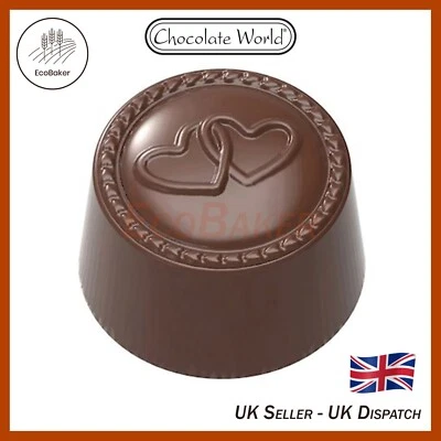 CW12138 – Chocolate World – Praline Hearts Engagement Polycarbonate Mould - Image 1 of 4