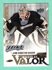 (1)  JS GIGUERE  2008-09 MVP # MV5 MARKED BY VALOR  INSERT  (I4374)