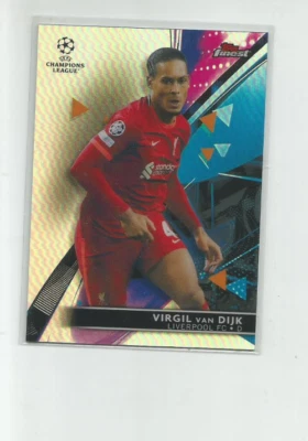 2021-22 FINEST UEFA CHAMPIONS LEAGUE REFRACTORS #72 VIRGIL VAN DIJK - Image 1 of 2