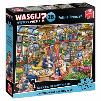 Wasgij Mystery 28 Feline Frenzy! Jigsaw Puzzle (1000 Pieces) - Image 1 of 2