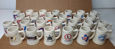 MLB Major League Baseball 2.75" Mini Stein Mug Shot Man Cave Bar Beer Logo Gift Cover