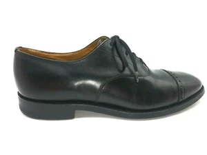 Zapatos de vestir Oxford Gieves Hawkes negros cuero becerro brogue punta gorra para hombre EE. UU. 8 - Imagen 1 de 10