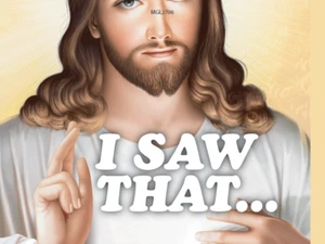 ICH SAH DAS... Jesus Kühlschrankmagnet Küche Wohnkultur - 3,5" x 2,5" Hergestellt in den USA - Bild 1 von 6