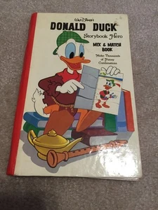 VINTAGE: Disney Donald Duck Storybook Hero Mix & Match Combinations 1979 HC - Picture 1 of 12