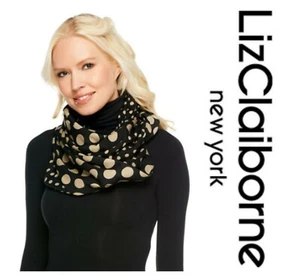 Liz Claiborne New York Chic Twin Polka Dot Infinity Schal One Size NEU - Bild 1 von 1