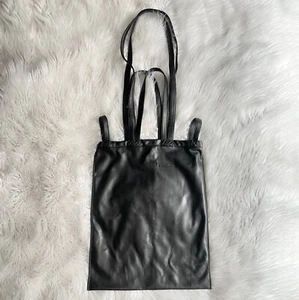 Maison Margiela MM6 Black Faux-Leather Logo Printed 6 Handle Tote Bag - Picture 1 of 7