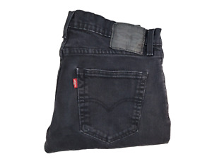 Levi's 511 Slim Fit Jeans Mens Fit 33x29 (tag33x30) Black Denim Stretch Red Tab