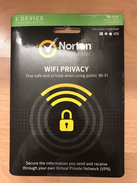 Symantec Norton WiFi Privacy V. 1.0 Subscription 1 Year 1 Device