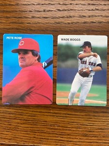 PETE ROSE & WADE BOGGS Scott Cunningham Cards ROSE is SAMPLE CARD