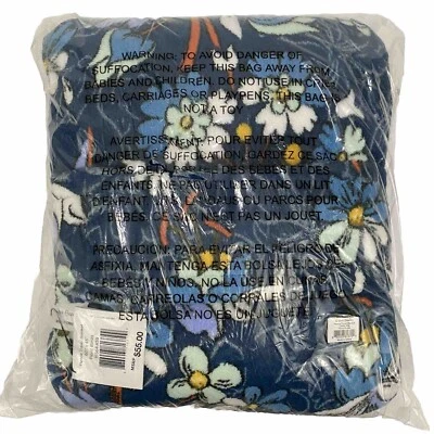 Vera Bradley Fleece Travel Blanket Floral Bursts Pillow Trolley Sleeve 45x60 NWT - Image 1 of 4