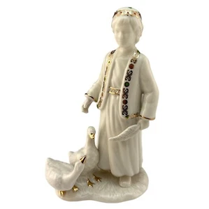 Estatuilla Lenox China Jewels Natividad GOOSE HERDER es de primera calidad y difícil de encontrar - Imagen 1 de 6