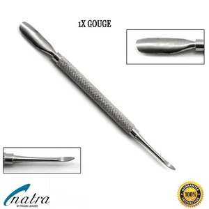 Hohlmeißel Spitzer Pusher Nagelreiniger Nagelhautschieber NATRA Edelstahl - Picture 1 of 2