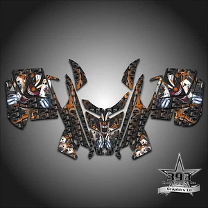 2010 - 2015 POLARIS PRO RMK - RUSH Decal Sticker Wrap Graphics Evil Joker Orange - Picture 1 of 1