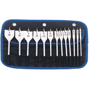 Juego de brocas planas para madera Draper 13 piezas 6 a 38 mm diámetro de vástago bolsa de 6 mm 82634 - Imagen 1 de 1