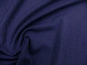 Bullet Textured Liverpool Fabric 4 way Stretch Navy S37 - Picture 1 of 1