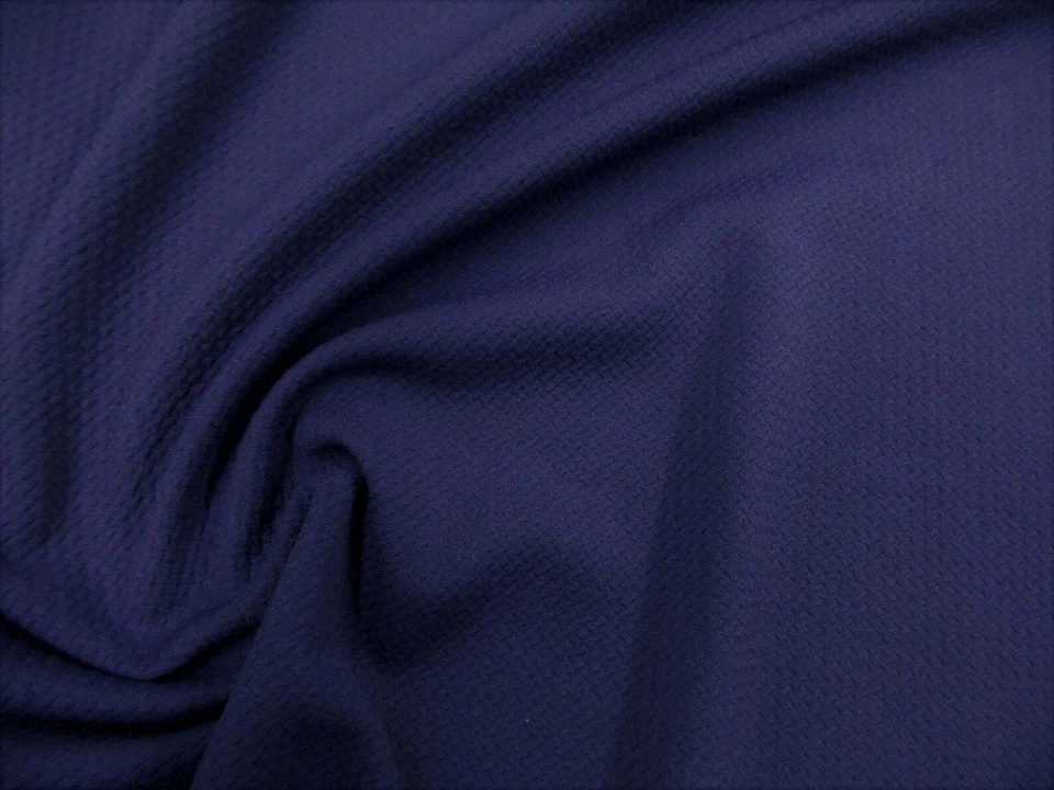 Bullet Textured Liverpool Fabric 4 way Stretch Navy S37 - Image 1 of 1