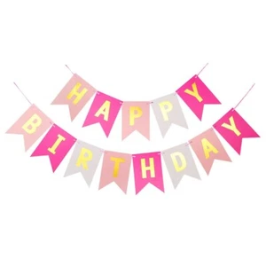 Decoraciones de fiesta con pancarta de cumpleaños con pancarta de feliz cumpleaños - Imagen 1 de 3