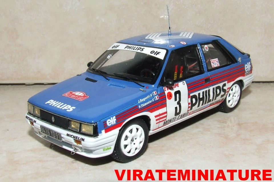 Renault 11 Turbo 6°rallye Monte Carlo 1987 Jean Ragnotti Spark S5567 1/43
