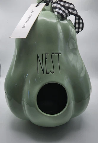 Rae Dunn Gourd pumpkin Birdhouse NEST   Mint Green NWT modern farmhouse mom gift Cover
