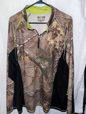 Real Tree Scent Factor 1/4 Zip Pullover Shirt Men's 2XL Camo - Image 1 of 4