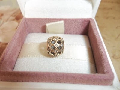 Подлинный подлинный Pandora 14 карат золото ажурный Pave цветок подвеска 750825CZ - Изображение 1 из 3