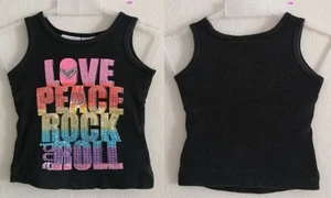 Trägershirt Mädchen Shirt Rundhals Aufschrift schwarz 100% Baumwolle Gr.50/56 - Bild 1 von 3