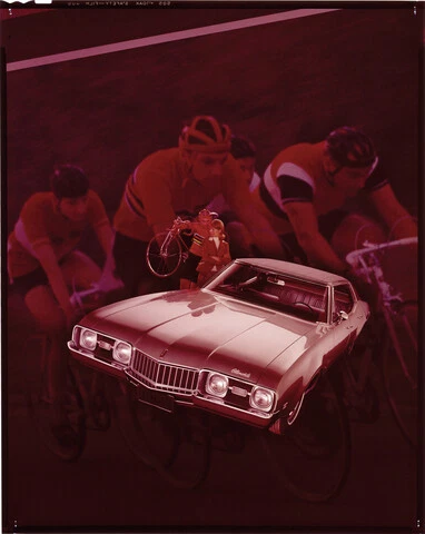 1968 Oldsmobile Cutlass automobile Old Car Advertising Promo Photo 1 - image 1 of 1