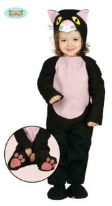 COSTUME GATTO NERO HALLOWEEN CARNEVALE GUIRCA VESTITO NEONATO UNISEX CUTE CAT - Foto 1 di 2