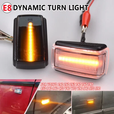 Luz de señalización lateral secuencial LED BMW C70 V40 V70 V90 240 260 740 760 960 Foto 1 de 4