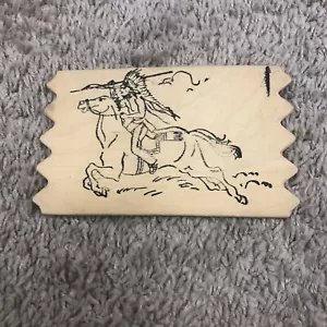 Cleveland Crafts Wood Postcard Indian Pine Wood - Picture 1 of 6