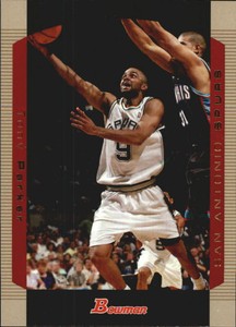 2004-05 Bowman Gold San Antonio Spurs Basketball Card #9 Tony Parker