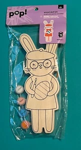 Easter Wood Doll Kit with paint and brush Bunny with Egg - Picture 1 of 2