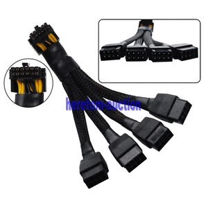 4x 8pin PCIe to 16-pin 12VHPWR Connector Cable 90 Degree Elbow for GPU RTX4090 - Picture 1 of 12