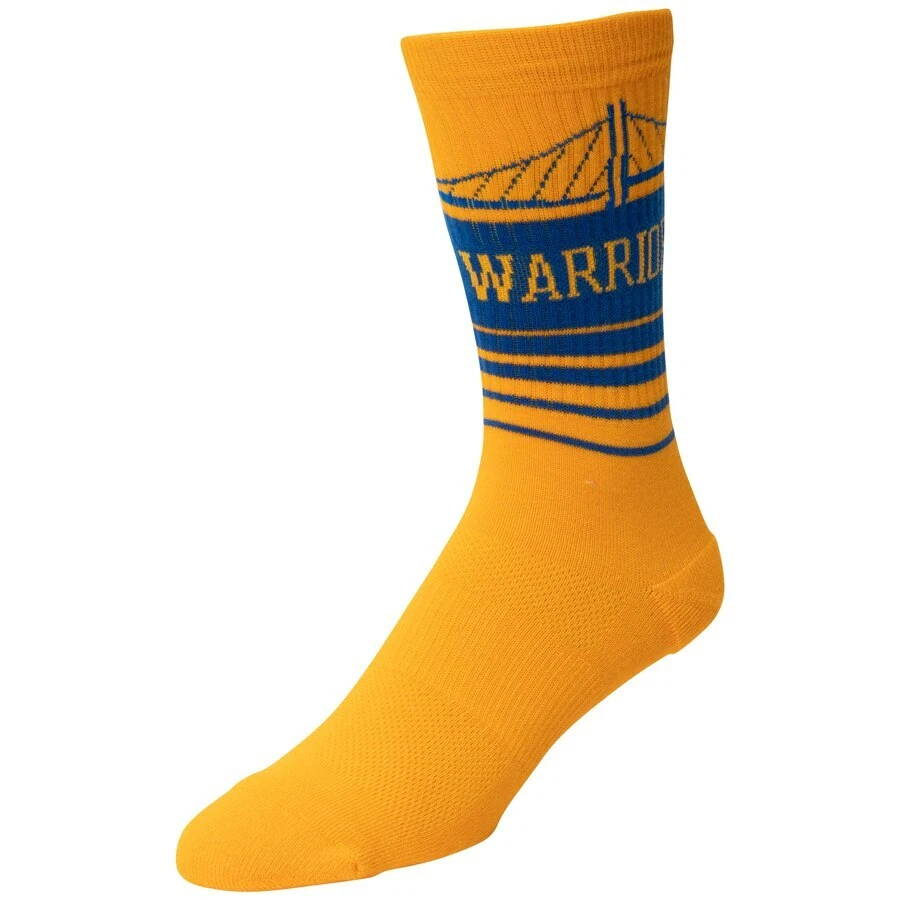 Golden State Warriors NBA Mens Large Socks Fits 6-12 Horizon Crew Dubs Curry - Image 1 of 1