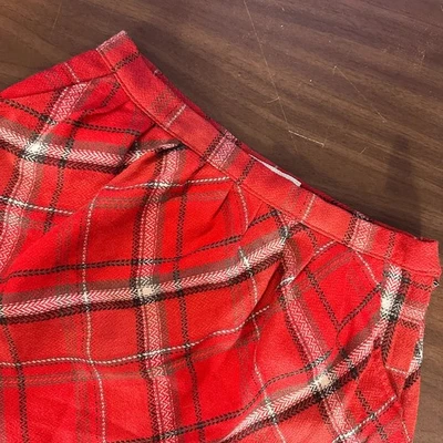 Antigua Minifalda Azul Marino 6 Roja Academia Y2K De Colección Forrada a Cuadros Mezcla de Lana Plisada Leer Foto 1 de 4