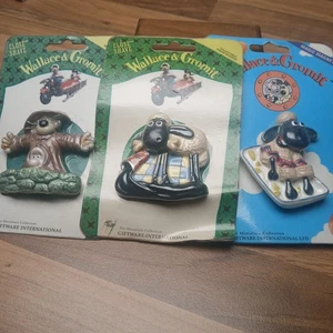 Wallace und Gromit Sammlerstücke Kühlschrankmagnete 3er Set versiegelt - Bild 1 von 5