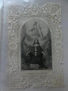 Image pieuse canivet dentelle le seigneur est ma lumiere  Dopter - Imagen 1 de 1