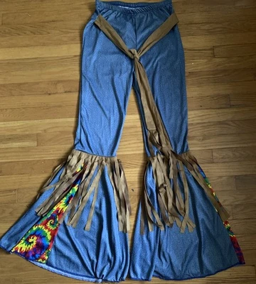 Halloween Cosplay Hippie Bell Bottoms Tye Dye M/L Foto 1 de 4