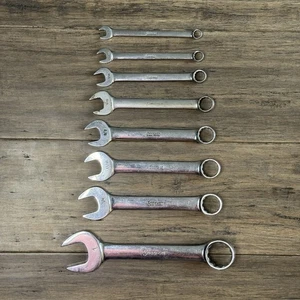 Snap On Tools USA OEX 8pc SAE 5/16–1" Short Stubby Combination Wrench Set Mixed - Picture 1 of 18
