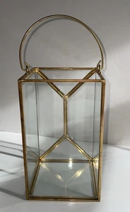 Geometric Hanging Glass Terrarium Candle Holder 6x3.5” - Picture 1 of 5