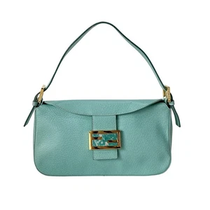 FENDI Green Leather Shoulder Bag - Picture 1 of 18