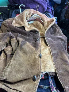 Abrigo chaqueta de gamuza para hombre Sears the Leather Shop aplastado blanqueado por el sol - Imagen 1 de 24