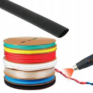 Rosfix Tubo Termorrestringente Negro 15mm 1m - 2:1 | 1000V | -30~125°C - Imagen 1 de 5