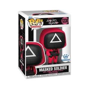 Squid Game Masked Soldier Triangle Rare Funko Exc Funko Pop #1230 w Protector - Picture 1 of 1