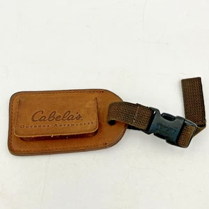 Etiqueta de equipaje de cuero vintage con hebilla Cabela's - Imagen 1 de 6