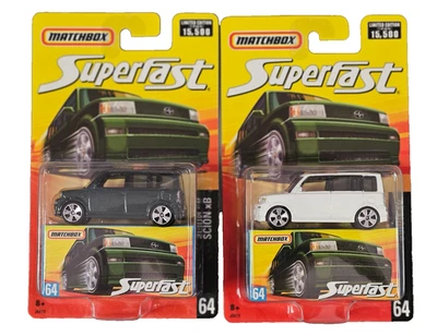 Matchbox Superfast  #64 Scion xB White Green LOT OF 2 - Image 1 of 2