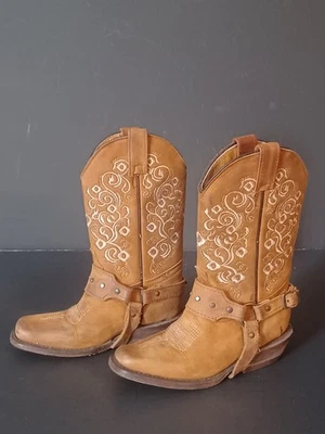 Botas de Vaquero Corral Little Kid Talla 13 Cuero Marrón Floral Western  Foto 1 de 4