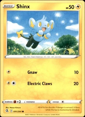 Pokemon - 2X Shinx #091/264 - SWSH08: Fusion Strike Common - Image 1 of 2