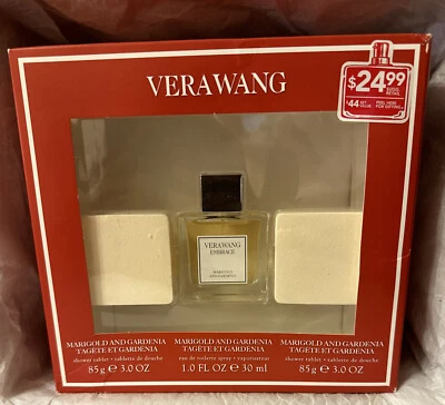 Vera Wang Embrace Set - 1 жидкая унция туалетная вода спрей - 2 таблетки для душа Marigold & Gardenia - Изображение 1 из 3